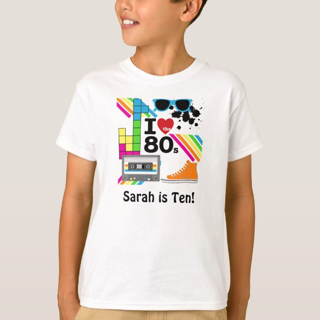 Ame o t-shirt personalizado anos 80 (Frente)