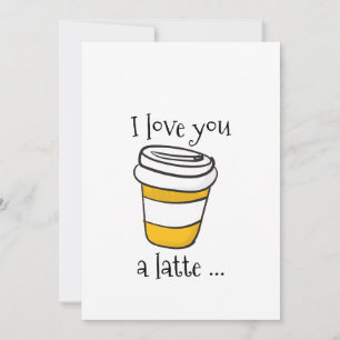 Ame-o um cartão do aniversário de Latte