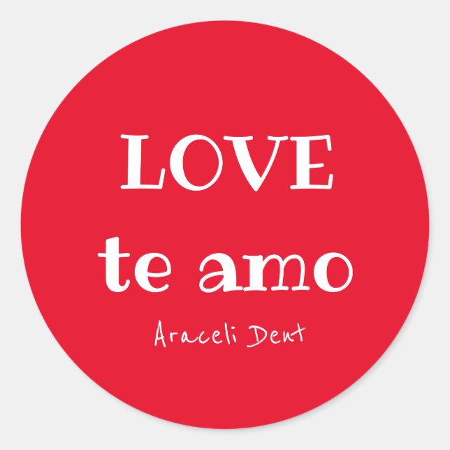 AME os adesivos redondos clássicos de amo (Frente)