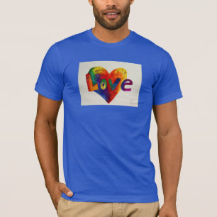 Ame Rainbow Heart Glitter Word T-Shirt