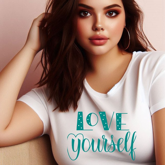 Ame-se Colorido, citação Mais T-Shirt (Criador carregado)