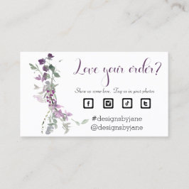 Ame seu pedido Cartão de Inserção para Pequenas Em