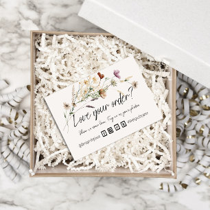 Ame seu pedido Cartão de Inserção para Pequenas Em