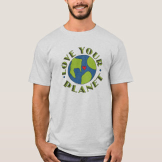 Ame seu t-shirt da terra do planeta
