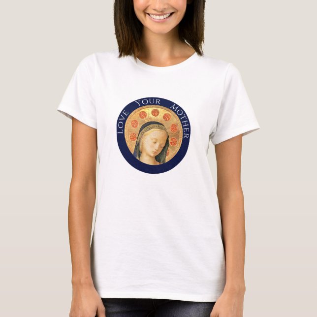 ame sua camisa abençoada mary da mãe da mãe (Frente)