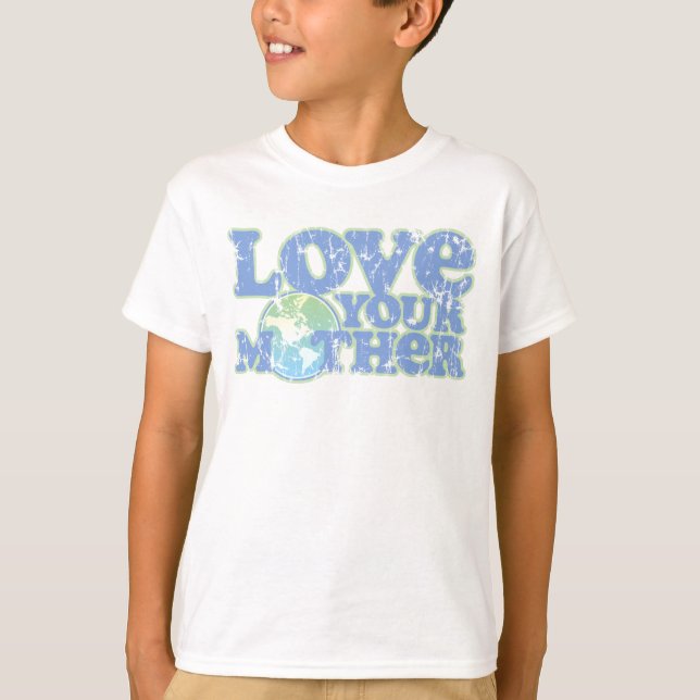 Ame Sua Mãe Terra Crianças T-Shirt (Frente)