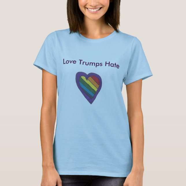 Ame Trumes Odeiam Camisa Arco-Íris (Frente)