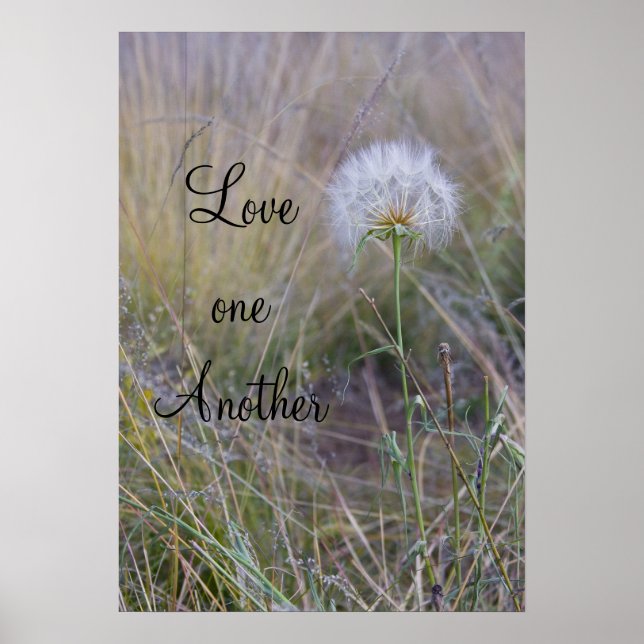 "Ame um ao Outro" poster floral (Frente)