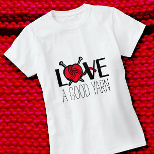 Ame um bom fio que faz malha o t-shirt vermelho do
