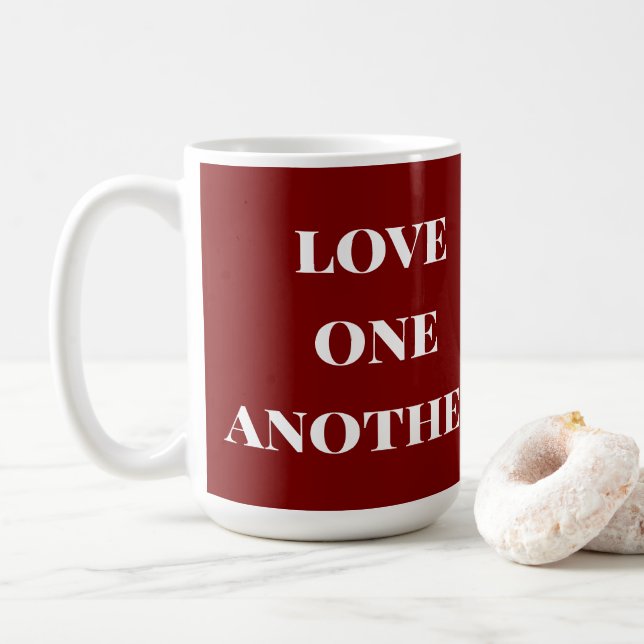Ame uns aos outros caneca de café (Com Donut)