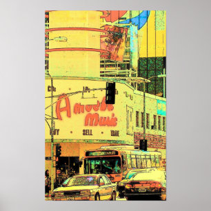 Ameba no por do sol - poster
