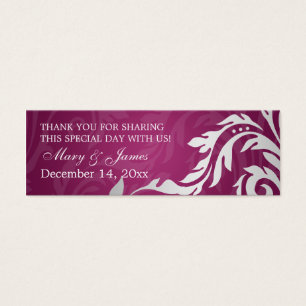 Ameixa elegante do Flourish de Swirly do Tag do