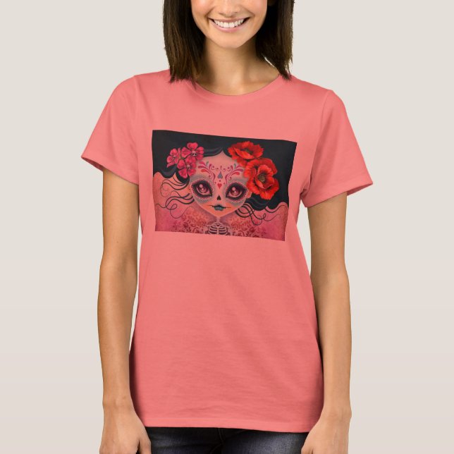 Amelia Calavera Sugar Skull T-Shirt (Frente)
