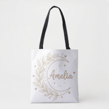 Amelia Personalized Tote Bag - Elegant Celestial 