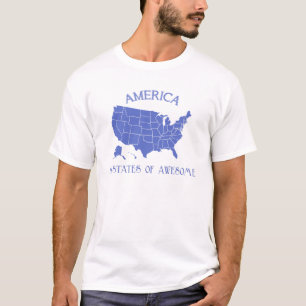 América 50 estados de t-shirt impressionante