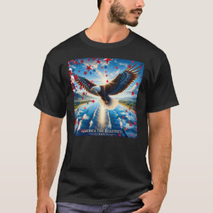 América, a bela bandeira da águia, USA T-Shirt