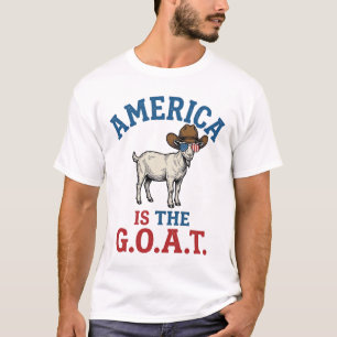 América É A G.O.A.T Camisa Patriótica de Bode Caub