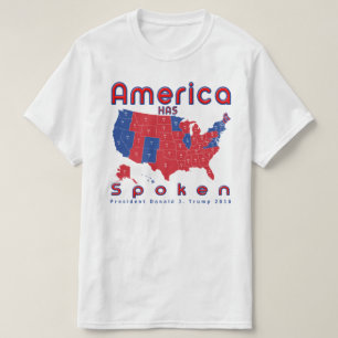 América fala o t-shirt azul branco vermelho de