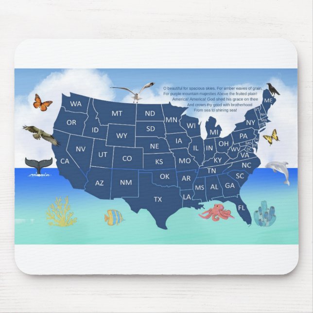 América, o belo mouse Pad (Frente)