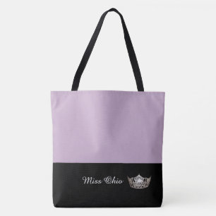 America Silver Crown Tote Bag LRGE Lilac