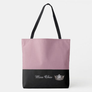 America Silver Crown Tote Bag LRGE Mauve