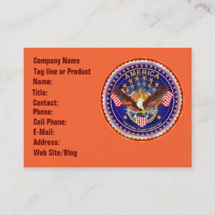 America Spirit Cartão de visita Horz.Veja As Notas