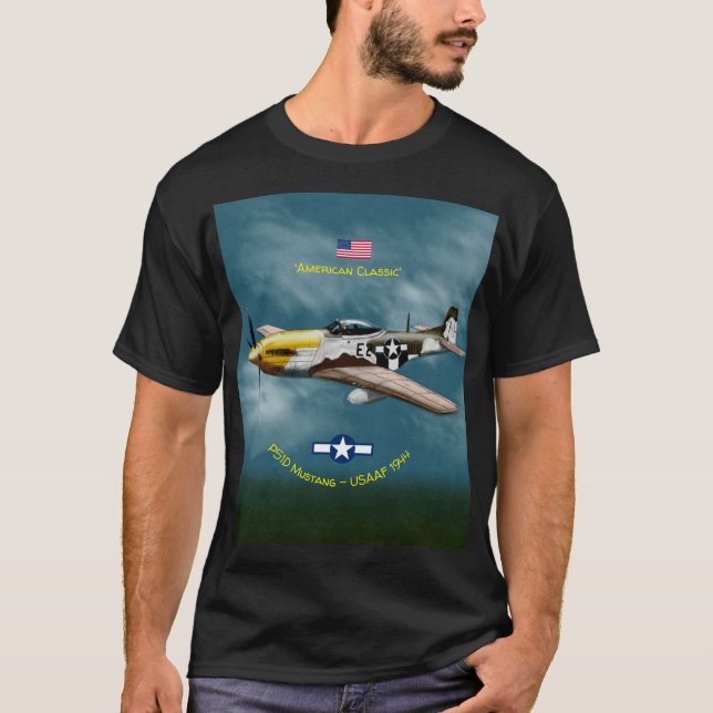 American Classic P51D Mustang T-Shirt (Frente)