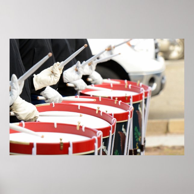 American Drummers USA Color Photo Wall Poster (Frente)