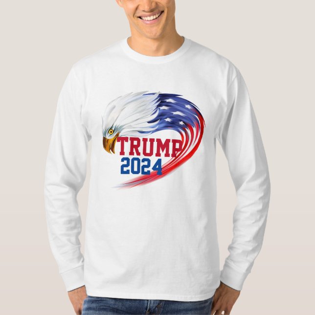 American Eagle Trump 2024 Long Sleeve T-Shirt (Frente)