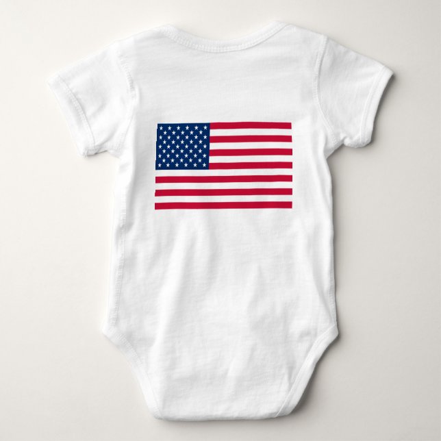 American Flag Baby Bodyfato ou T-Shirt (Verso)
