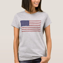 American Flag Dog T-Shirt