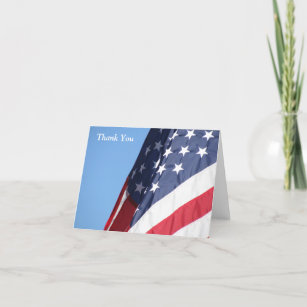 American Flag Obrigado Cartão de Saudação