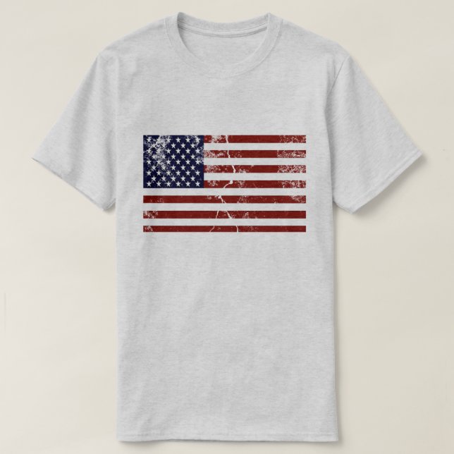 American Flag T-Shirt Enfrentado (Frente do Design)