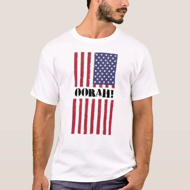 American Flag T-shirt Oorah (Frente)