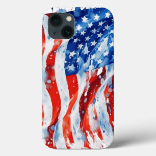 American Flag USA Watercolor 4 de julho