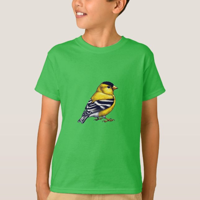 American Goldfinch bird Kids Basic T-Shirt (Frente)