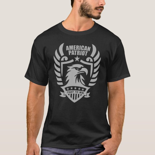 American Patrot T-Shirt  Black (Unisex) (Frente)