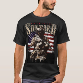 American Soldier PatrioticMilitary Graphic T-shirt