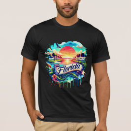 American State Map T-Shirts - Florida USA map