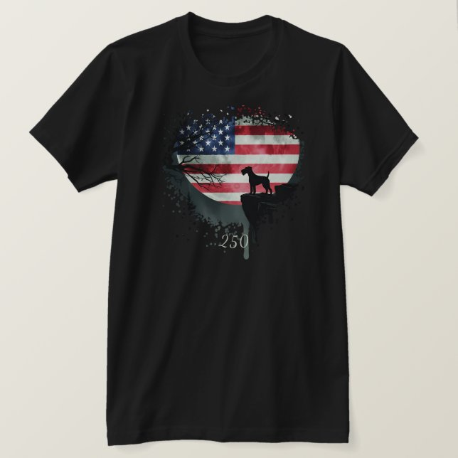 American Watchdog - Irish Terrier T-Shirt (Frente do Design)