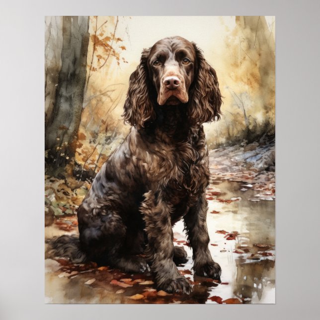 American Water Spaniel Dog Art Impressão (Frente)