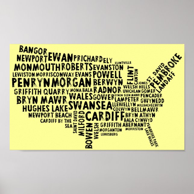 American Welsh Place Poster (Frente)