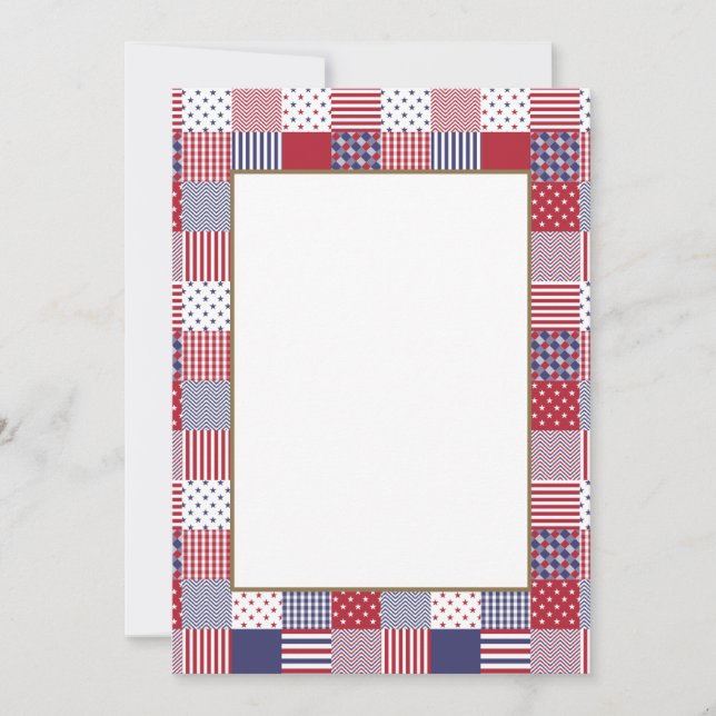 AMERICANA EUA - Folha Vermelha, Branco e Azul (Frente)