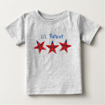 Americana Li'l Patriot Bandana Stars Baby T-shirt