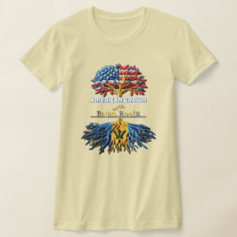 Americano crescido - Bajan Roots Womens T-Shirt