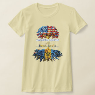 Americano crescido - Bajan Roots Womens T-Shirt