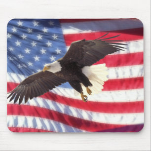 Americano Eagle e bandeira Mousepad