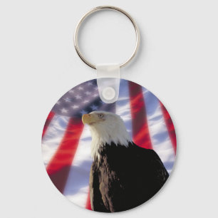 Americano Eagle e chaveiro da bandeira