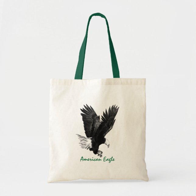Americano Eagle que tira a bolsa de canvas (Frente)