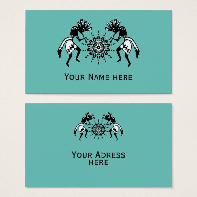 Americanos nativos - Sun Dancing Kokopelli 1 (Frente & Verso)